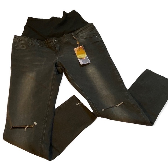 Convertible Maternity Jeans Skinny Forever Fit by Reform Jeans NWT Black Size 10 - Picture 1 of 16